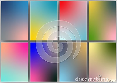 The gradient abstract is a popular color combination. Suitable for background, wallpaper, cards and banners. Vector Illustration