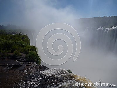 Garganta del diablo at iguacu waterfall in south america Stock Photo