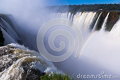 Garganta del Diablo waterfall on Iguazu River Stock Photo