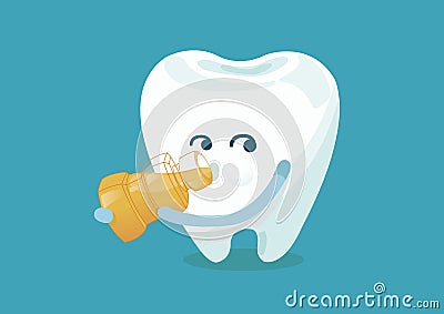 Gargle tooth Vector Illustration