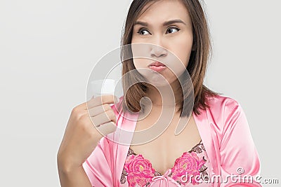 Gargling Stock Photo