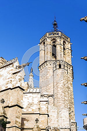 Gargoyle of the cathedral of Barcelona Stock Photo