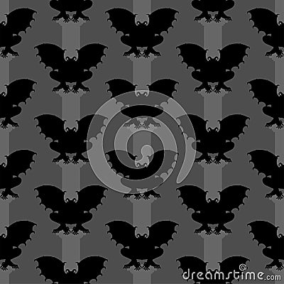 Gargoyle pattern seamless. Stone demonic character, monster background. Fantastic architectural object texture Vector Illustration