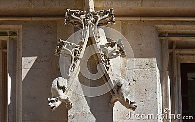 Gargouilles of Palais de Justice of Rouen. France. Stock Photo