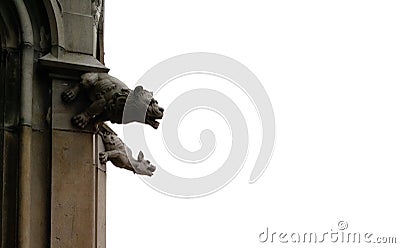 Gargoyles projecting from the walls of Ulm Minster, Germany Stock Photo