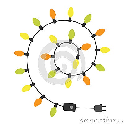 Garland light bulbs vector Vector Illustration