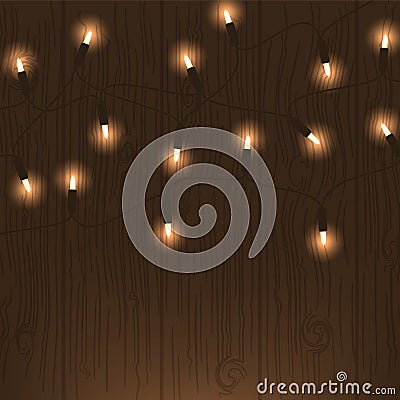 Garland light, Christmas decoration Vector Illustration