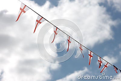 Garland of signal pennants Stock Photo