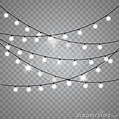 Christmas lights isolated Vector Illustration