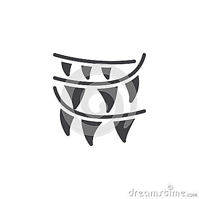 Garlands flags vector icon Vector Illustration