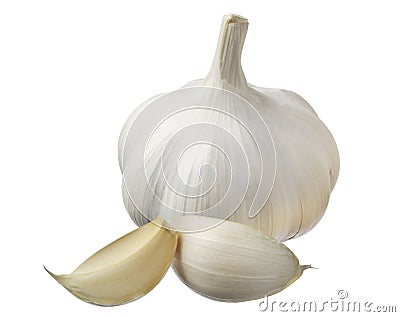 Garlic and cloves closeup Stock Photo