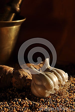 Garlic and Ginger1 Stock Photo