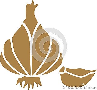 Garlic icon vegetable Vector Illustration