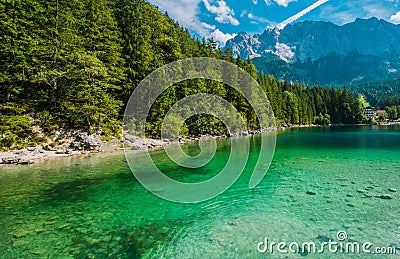 Garmisch Partenkirchen Lake Stock Photo