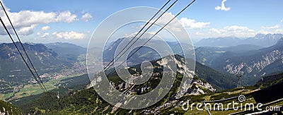 Garmisch-Partenkirchen, seen from the Alpspitze Stock Photo