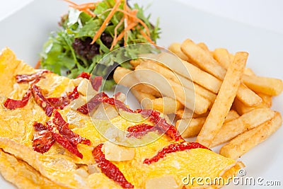 Garnished crepe Stock Photo