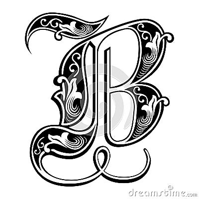 Garnished Gothic Style Font, Letter B Royalty Free Stock Image - Image ...