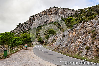 Garraf solid mountain in Barcelona, Catalonia, Spain. Stock Photo