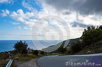 Garraf solid mountain in Barcelona, Catalonia, Spain Stock Photo