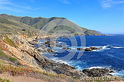 Garrapata State Park, Big Sur, Evening Light on Rugged Pacific Coast, California, USA Stock Photo