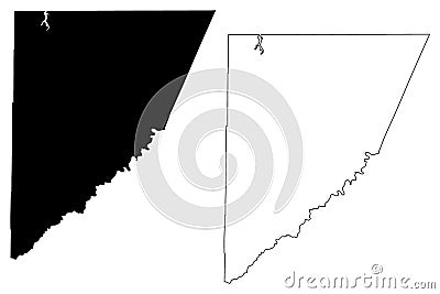 Garrett County, Maryland U.S. county, United States of America, USA, U.S., US map vector illustration, scribble sketch Garrett Vector Illustration