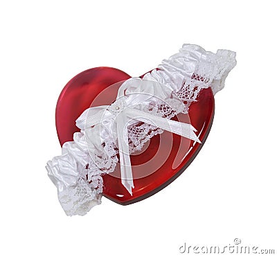 Garter belt and heart Stock Photo