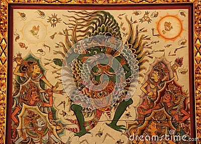 Garuda Hindu Painting Stock Photo