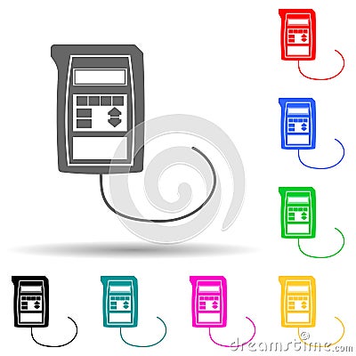 Gas analyzer multi color style icon. Simple glyph, flat vector of measuring elements icons for ui and ux, website or mobile Stock Photo