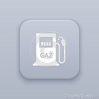 Gas, Benzine button, best vector Vector Illustration