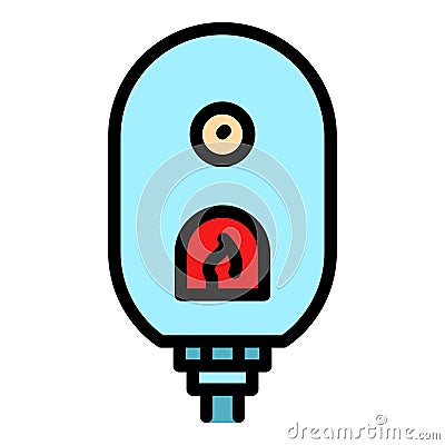 Gas boiler flame icon vector flat Stock Photo