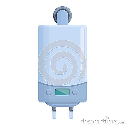 Gas boiler heater icon cartoon vector. House heat Vector Illustration