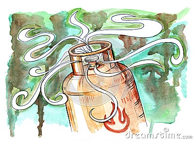 Gas bottle illustration Cartoon Illustration