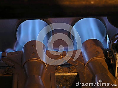 Gas Burner flame Stock Photo