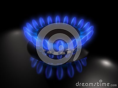 Gas burner Stock Photo