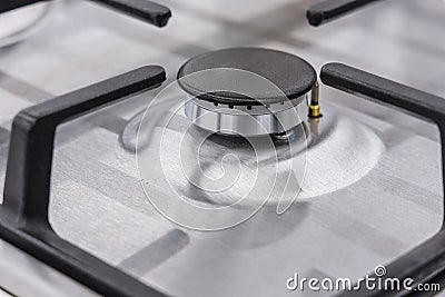 Gas cooker burner Stock Photo
