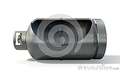 Gas Cylinder Cross Section Stock Photo