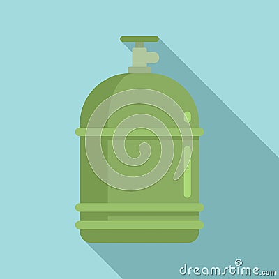 Gas cylinder filling icon, flat style Vector Illustration