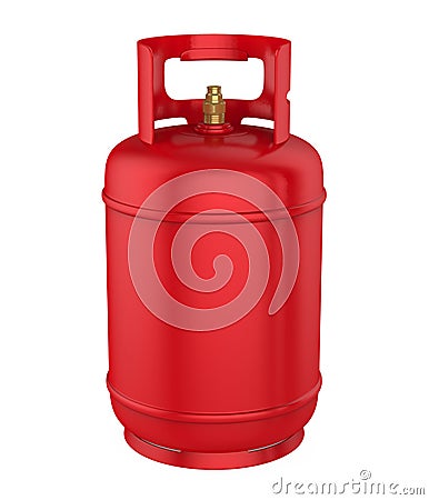 Gas Cylinder Isolated Stock Photo