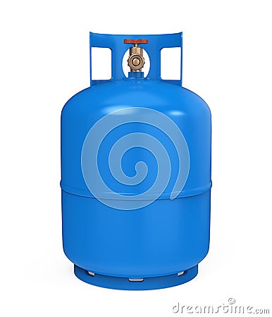 Gas Cylinder Isolated Stock Photo