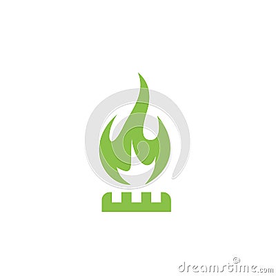Gas Flame, Fire Burner icon. Natural Gas symbol on white background Stock Photo