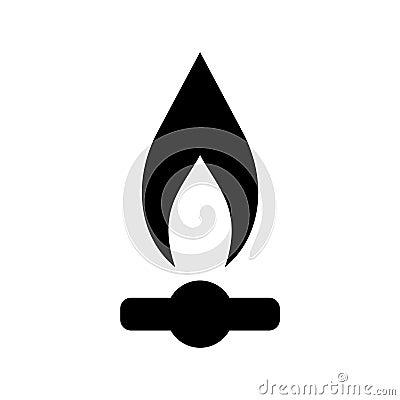 Gas Flame Icon or Logo Vector Illustration