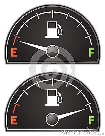 Gas Gauge Vector Illustration