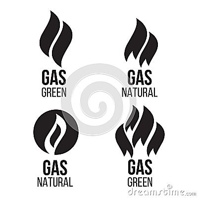 Gas industry logos. Energy green fuel logo Stock Photo