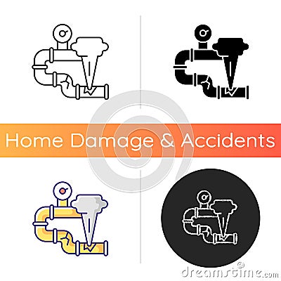 Gas leak icon Vector Illustration