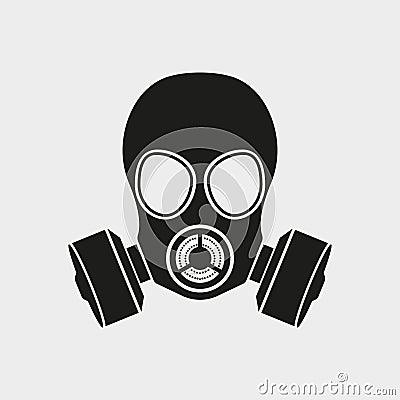 Gas mask Icon Isolated on white background. Vector. Vector Illustration