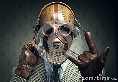 Gas mask rock Stock Photo