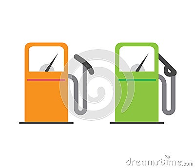 Gas petrol station icon vector, gasoline fuel refill oil pump sign symbol flat cartoon isolated pictogram Vector Illustration