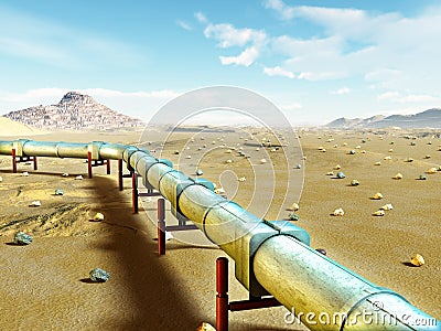 Gas pipeline Cartoon Illustration
