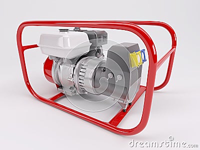 Gas powered generator Stock Photo