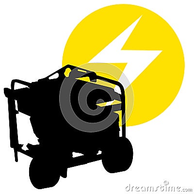 Gas Powered Generator Vector Illustration